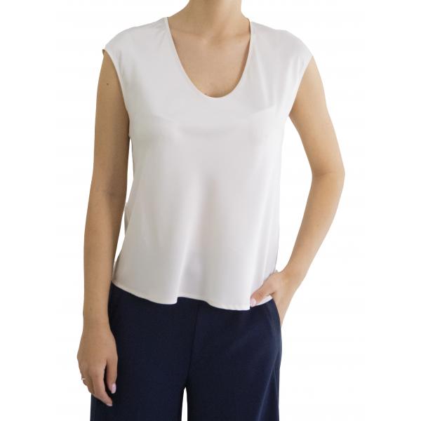 Top monocolour con scollo a U Imperial